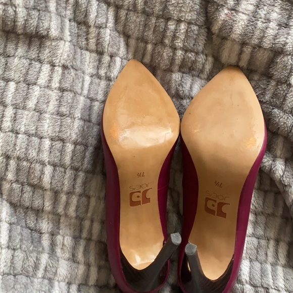 Joe’s raspberry red leather high heels pumps - Picture 8 of 10